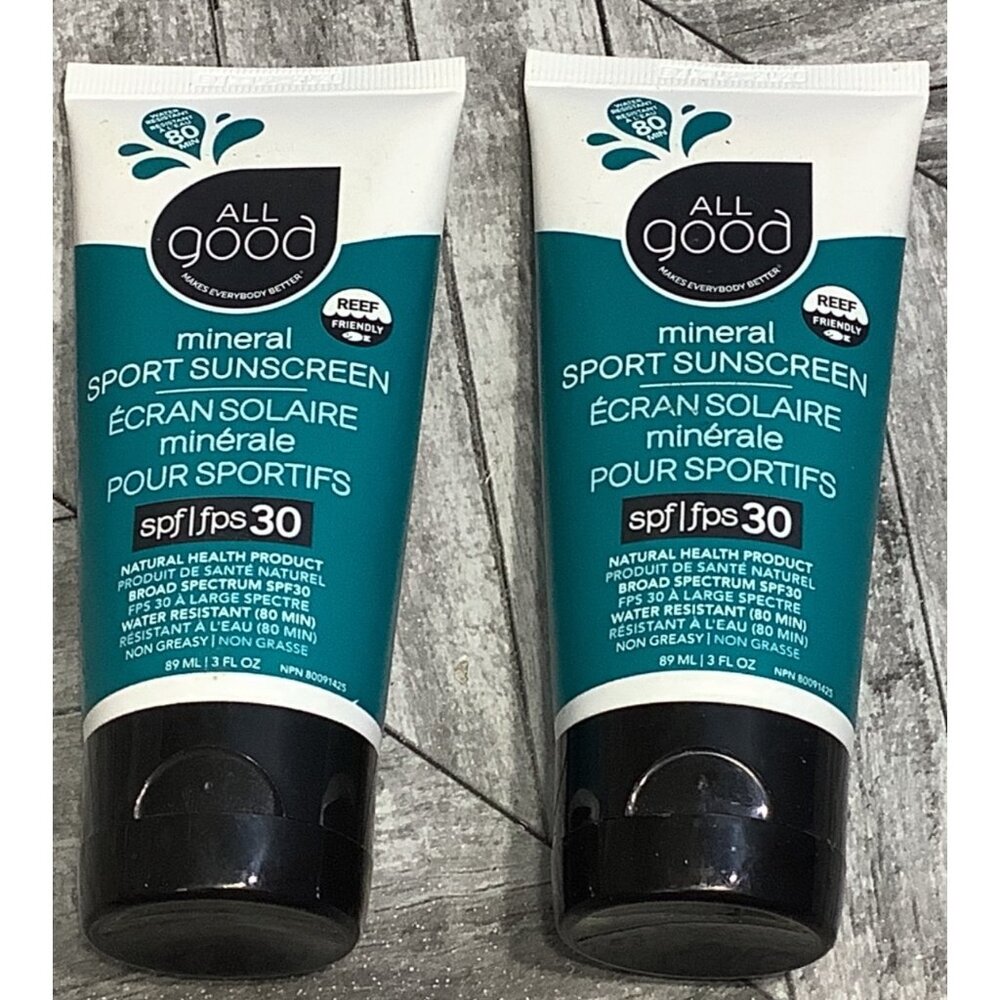 2 Elemental Herbs All Good Sunscreen Lotion 30 SPF 3 Oz Tube Exp 03/2026